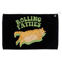 Rolling Fatties Cat Retro Kitty Kitten Meow Grommeted Golf Towel