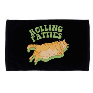 Rolling Fatties Cat Retro Kitty Kitten Meow Microfiber Hand Towel