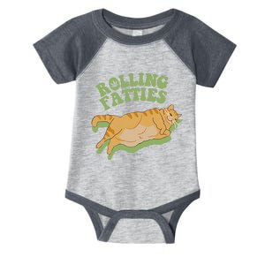 Rolling Fatties Cat Retro Kitty Kitten Meow Infant Baby Jersey Bodysuit