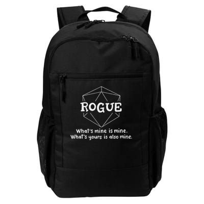 Rogue Funny Character Joke Roleplaying Games Rpg Gamer Daily Commute Backpack
