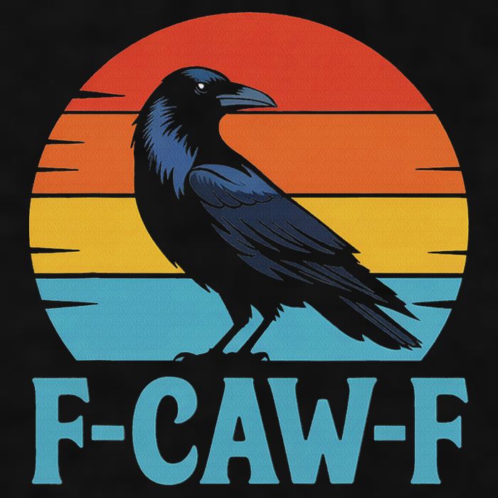 Retro F Caw F Black Bird Crow Funny Crow Lover Ladies PosiCharge Tri-Blend Wicking Tank