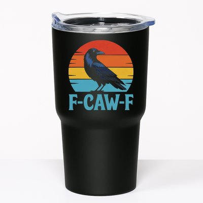 Retro F Caw F Black Bird Crow Funny Crow Lover Tumbler
