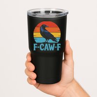 Retro F Caw F Black Bird Crow Funny Crow Lover Tumbler