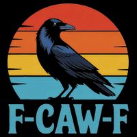 Retro F Caw F Black Bird Crow Funny Crow Lover Baby Bodysuit