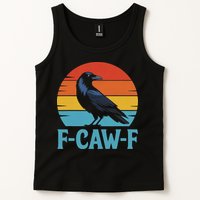 Retro F Caw F Black Bird Crow Funny Crow Lover Tank Top