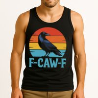 Retro F Caw F Black Bird Crow Funny Crow Lover Tank Top