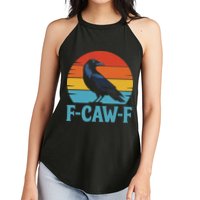Retro F Caw F Black Bird Crow Funny Crow Lover Women's Perfect Tri Rocker Tank