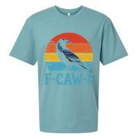 Retro F Caw F Black Bird Crow Funny Crow Lover Sueded Cloud Jersey T-Shirt