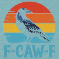 Retro F Caw F Black Bird Crow Funny Crow Lover Sueded Cloud Jersey T-Shirt