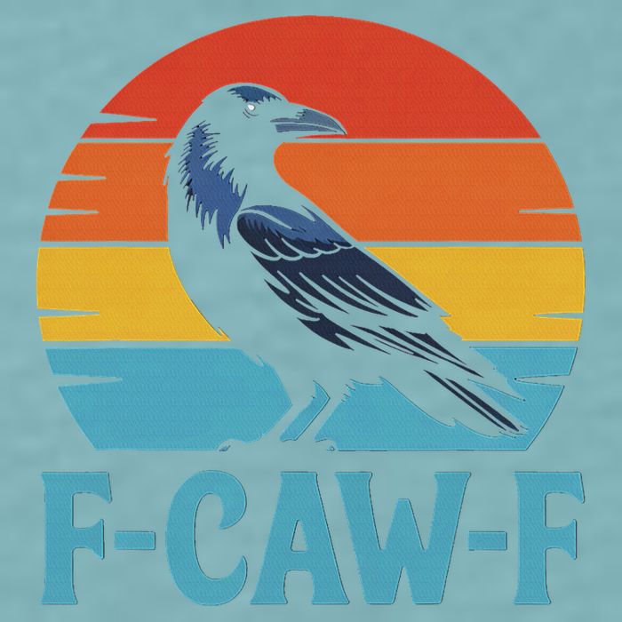 Retro F Caw F Black Bird Crow Funny Crow Lover Sueded Cloud Jersey T-Shirt