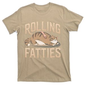 Rolling Fatties Cat Funny Cute Cat Lover T-Shirt