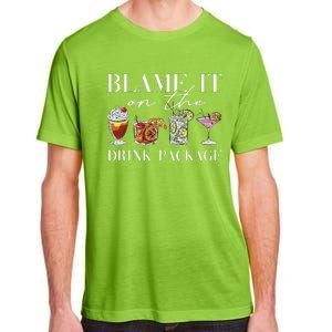 Retro Funny Cruise Blame It On The Drink Package Party Adult ChromaSoft Performance T-Shirt