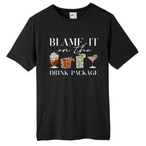 Retro Funny Cruise Blame It On The Drink Package Party Tall Fusion ChromaSoft Performance T-Shirt