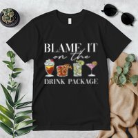 Retro Funny Cruise Blame It On The Drink Package Party Premium T-Shirt