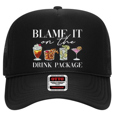 Retro Funny Cruise Blame It On The Drink Package Party Trucker Hat