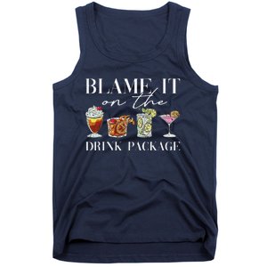 Retro Funny Cruise Blame It On The Drink Package Party Tank Top