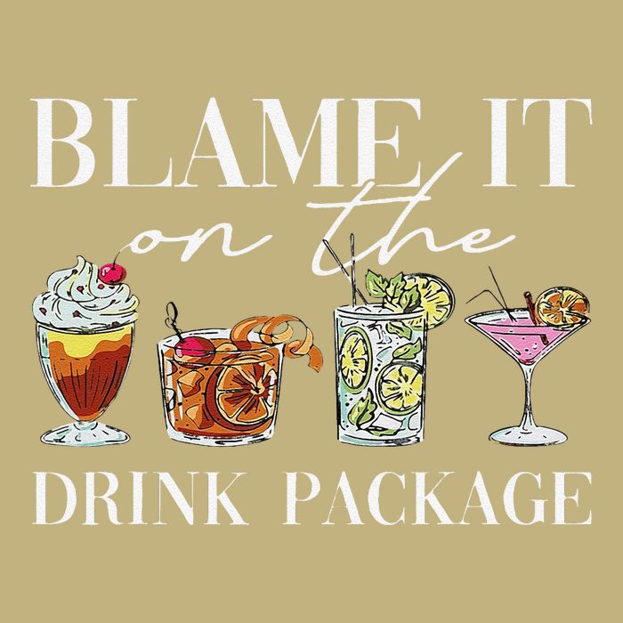 Retro Funny Cruise Blame It On The Drink Package Party Button