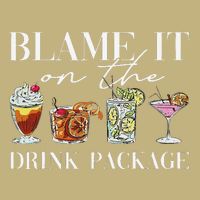 Retro Funny Cruise Blame It On The Drink Package Party Mousepad