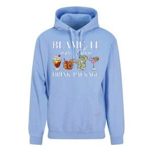 Retro Funny Cruise Blame It On The Drink Package Party Unisex Surf Hoodie