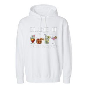 Retro Funny Cruise Blame It On The Drink Package Party Garment-Dyed Fleece Hoodie