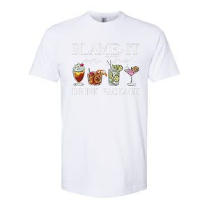 Retro Funny Cruise Blame It On The Drink Package Party Softstyle CVC T-Shirt