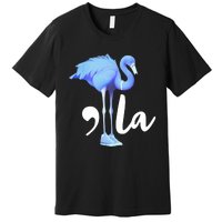 Retro Flamingo Chucks And Pearls Comma La Kamala Harris 2024 Premium T-Shirt