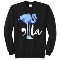 Retro Flamingo Chucks And Pearls Comma La Kamala Harris 2024 Tall Sweatshirt