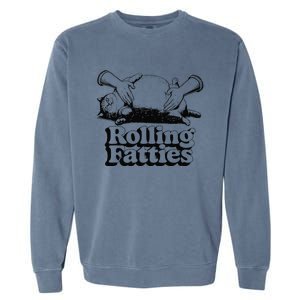 Rolling Fatties Cat Funny Cute Cat Lover Kitten Owner Retro Garment-Dyed Sweatshirt