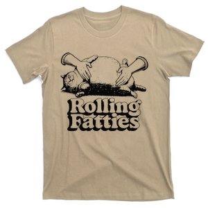 Rolling Fatties Cat Funny Cute Cat Lover Kitten Owner Retro T-Shirt