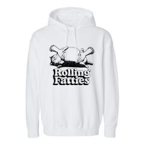 Rolling Fatties Cat Funny Cute Cat Lover Kitten Owner Retro Garment-Dyed Fleece Hoodie