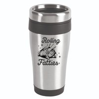 Rolling Fatties Cat Funny Cute Cat Lover Kitten Owner Kitty 16oz Travel Tumbler