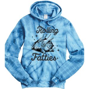 Rolling Fatties Cat Funny Cute Cat Lover Kitten Owner Kitty Tie Dye Hoodie