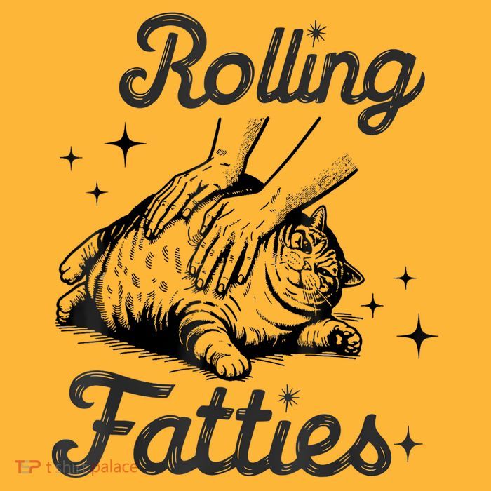 Rolling Fatties Cat Funny Cute Cat Lover Kitten Owner Kitty Sustainable Knit Beanie