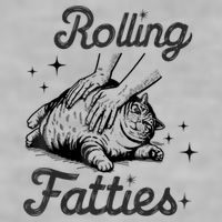 Rolling Fatties Cat Funny Cute Cat Lover Kitten Owner Kitty Ladies PosiCharge Tri-Blend Wicking Tank
