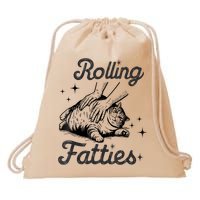 Rolling Fatties Cat Funny Cute Cat Lover Kitten Owner Kitty Drawstring Bag