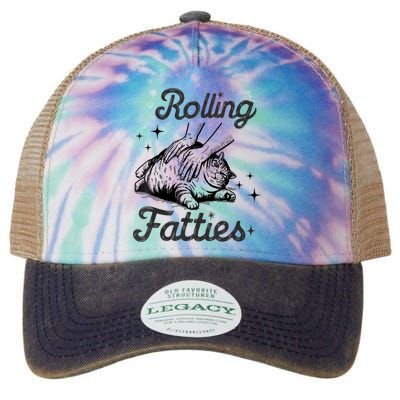Rolling Fatties Cat Funny Cute Cat Lover Kitten Owner Kitty Legacy Tie Dye Trucker Hat