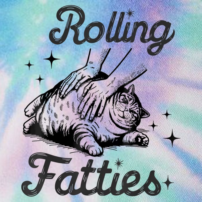 Rolling Fatties Cat Funny Cute Cat Lover Kitten Owner Kitty Legacy Tie Dye Trucker Hat