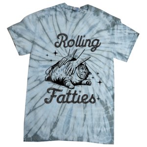 Rolling Fatties Cat Funny Cute Cat Lover Kitten Owner Kitty Tie-Dye T-Shirt