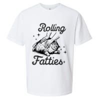 Rolling Fatties Cat Funny Cute Cat Lover Kitten Owner Kitty Sueded Cloud Jersey T-Shirt