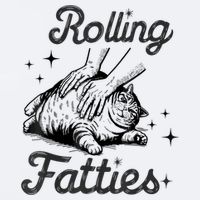 Rolling Fatties Cat Funny Cute Cat Lover Kitten Owner Kitty Sueded Cloud Jersey T-Shirt