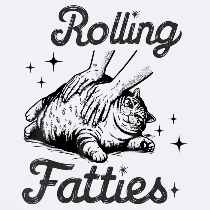 Rolling Fatties Cat Funny Cute Cat Lover Kitten Owner Kitty Sueded Cloud Jersey T-Shirt