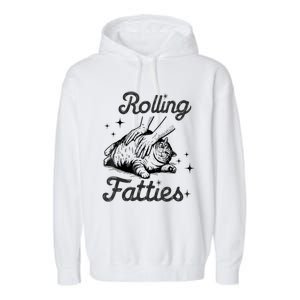 Rolling Fatties Cat Funny Cute Cat Lover Kitten Owner Kitty Garment-Dyed Fleece Hoodie