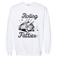 Rolling Fatties Cat Funny Cute Cat Lover Kitten Owner Kitty Garment-Dyed Sweatshirt