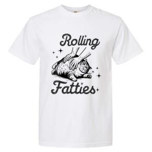 Rolling Fatties Cat Funny Cute Cat Lover Kitten Owner Kitty Garment-Dyed Heavyweight T-Shirt