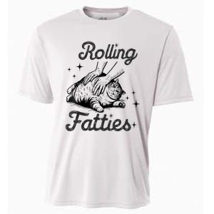 Rolling Fatties Cat Funny Cute Cat Lover Kitten Owner Kitty Cooling Performance Crew T-Shirt