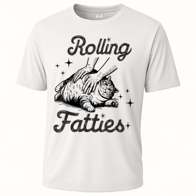 Rolling Fatties Cat Funny Cute Cat Lover Kitten Owner Kitty Performance Shirt
