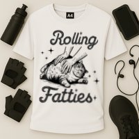 Rolling Fatties Cat Funny Cute Cat Lover Kitten Owner Kitty Performance Shirt