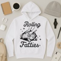 Rolling Fatties Cat Funny Cute Cat Lover Kitten Owner Kitty Hoodie