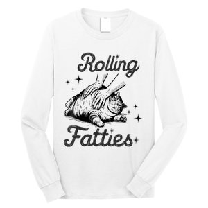 Rolling Fatties Cat Funny Cute Cat Lover Kitten Owner Kitty Long Sleeve Shirt