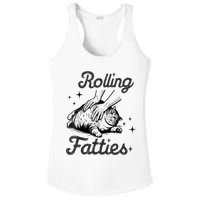 Rolling Fatties Cat Funny Cute Cat Lover Kitten Owner Kitty Ladies PosiCharge Competitor Racerback Tank